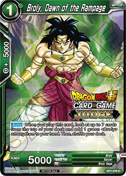 Broly, Dawn of the Rampage (BT1-076) [Judge Promotion Cards] | Enigma On Main