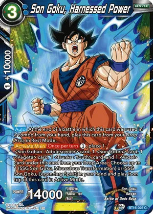 Son Goku, Harnessed Power (BT16-025) [Realm of the Gods] | Enigma On Main