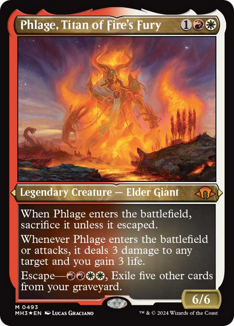 Phlage, Titan of Fire's Fury (Foil Etched) [Modern Horizons 3] | Enigma On Main