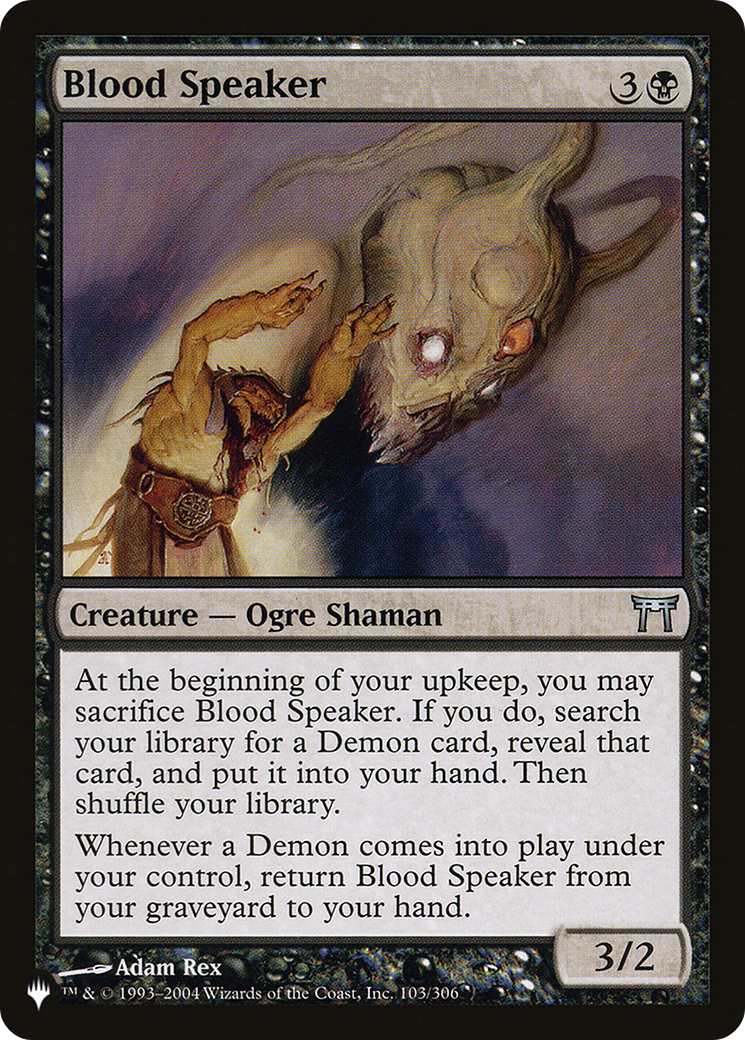 Blood Speaker [The List Reprints] | Enigma On Main