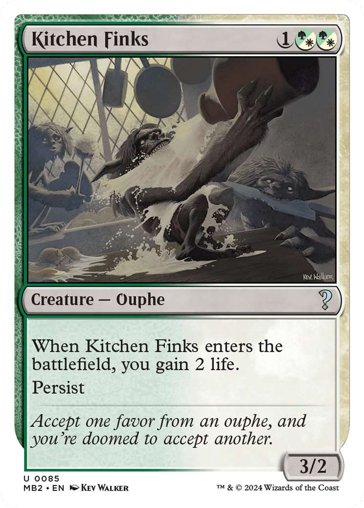 Kitchen Finks (White Border) [Mystery Booster 2] | Enigma On Main