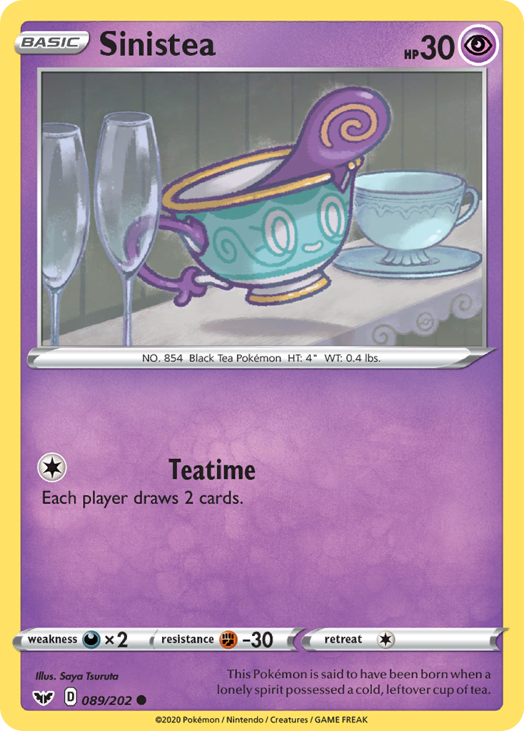 Sinistea (089/202) [Sword & Shield: Base Set] | Enigma On Main