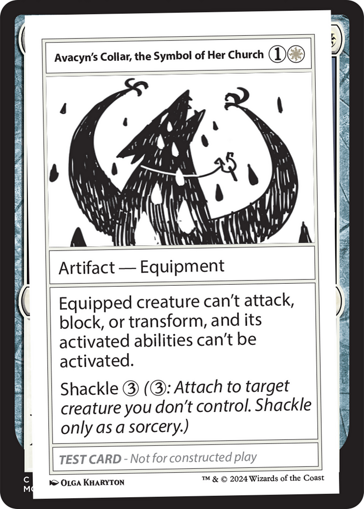 Avacyn's Collar, the Symbol of Her Church [Mystery Booster 2 Playtest Cards] | Enigma On Main