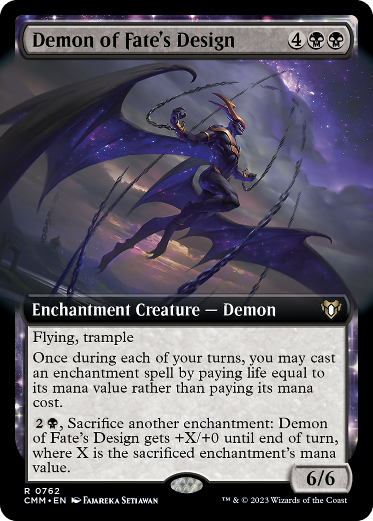 Demon of Fate's Design (Extended Art) [Commander Masters] | Enigma On Main