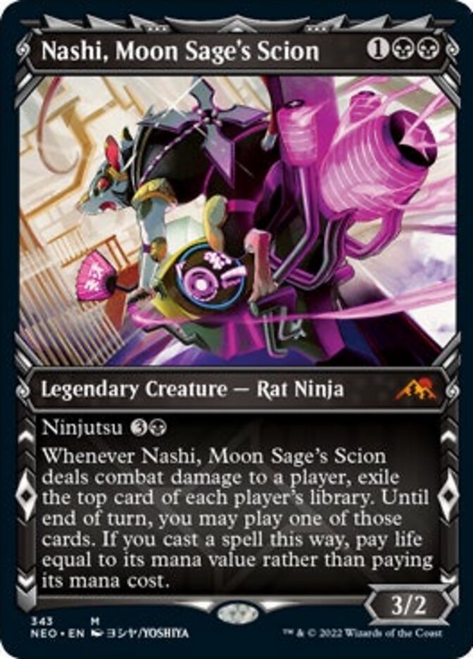 Nashi, Moon Sage's Scion (Showcase Ninja) [Kamigawa: Neon Dynasty] | Enigma On Main