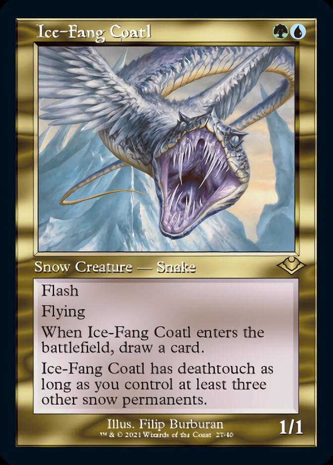 Ice-Fang Coatl (Retro Foil Etched) [Modern Horizons] | Enigma On Main