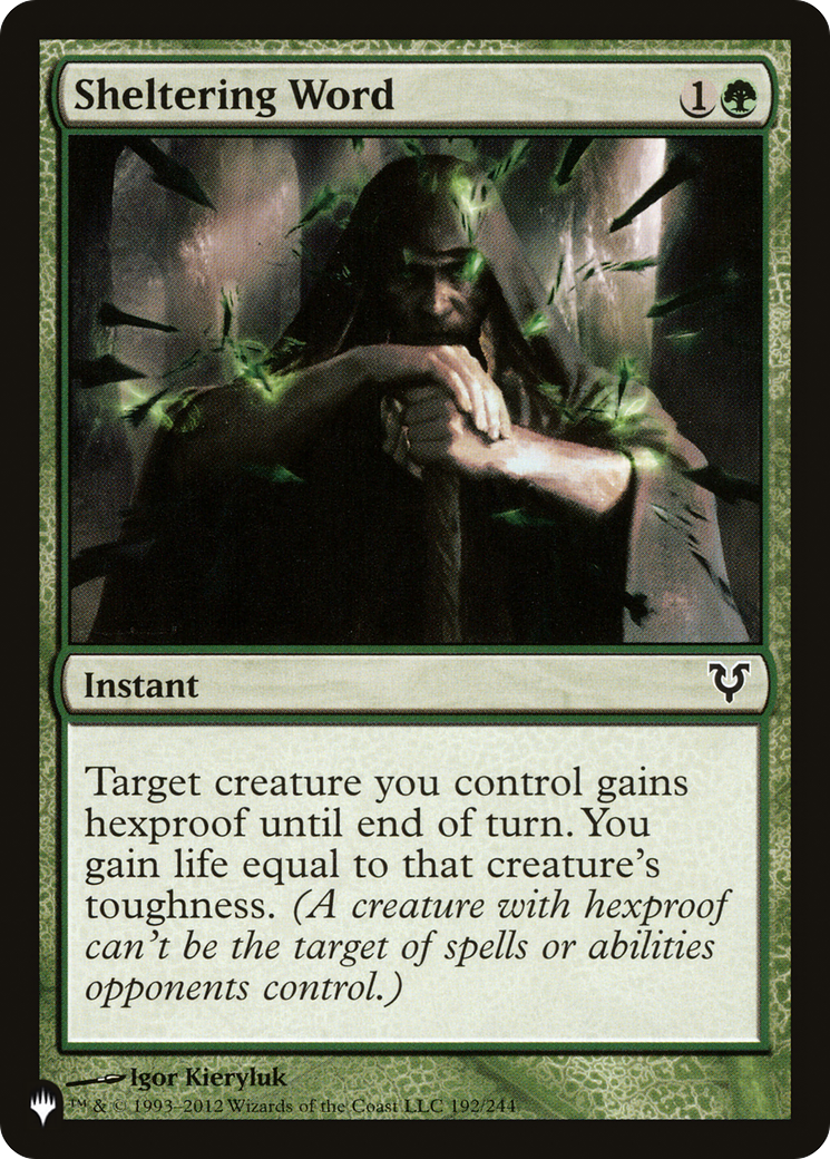 Sheltering Word [The List] | Enigma On Main