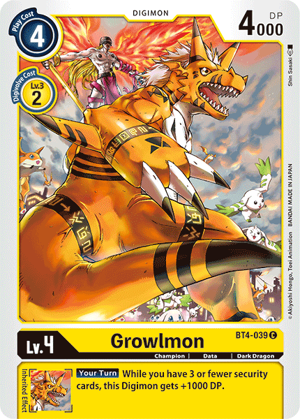 Growlmon [BT4-039] [Great Legend] | Enigma On Main