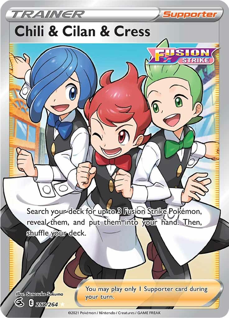 Chili & Cilan & Cress (258/264) [Sword & Shield: Fusion Strike] | Enigma On Main