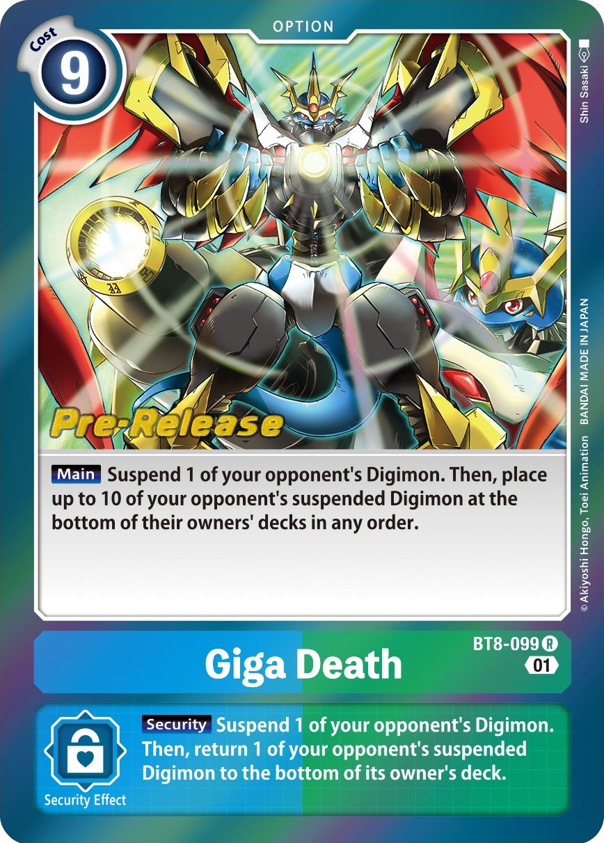 Giga Death [BT8-099] [New Awakening Pre-Release Cards] | Enigma On Main