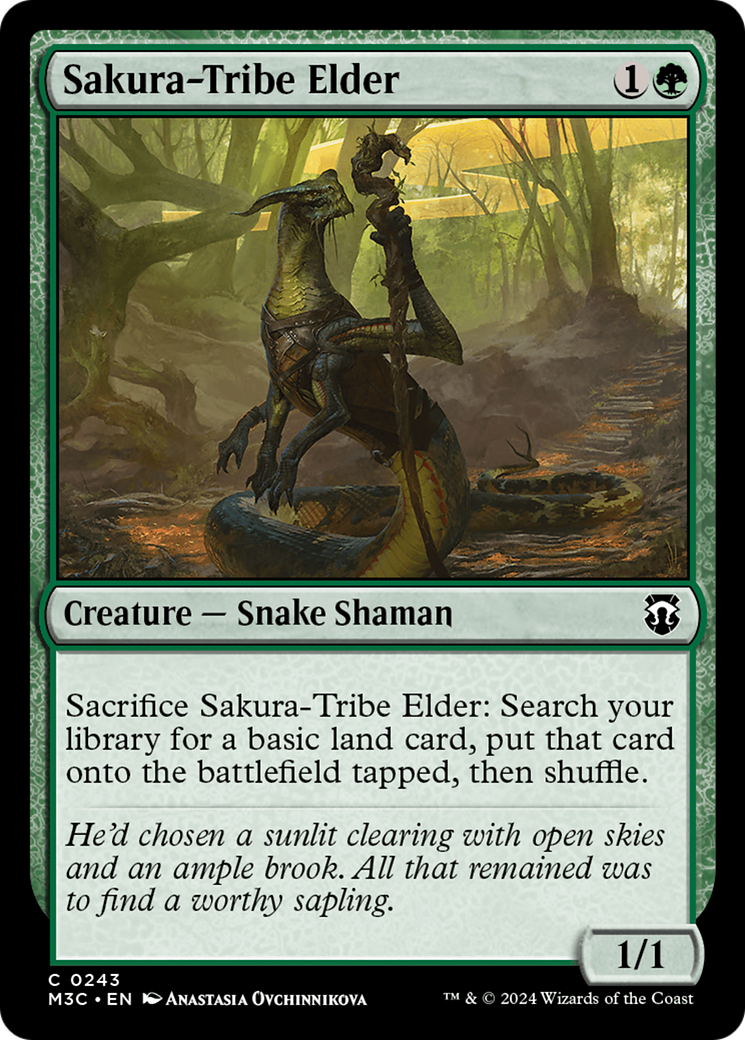 Sakura-Tribe Elder (Ripple Foil) [Modern Horizons 3 Commander] | Enigma On Main