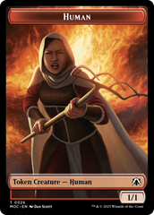 Tentacle // Human (26) Double-Sided Token [March of the Machine Commander Tokens] | Enigma On Main