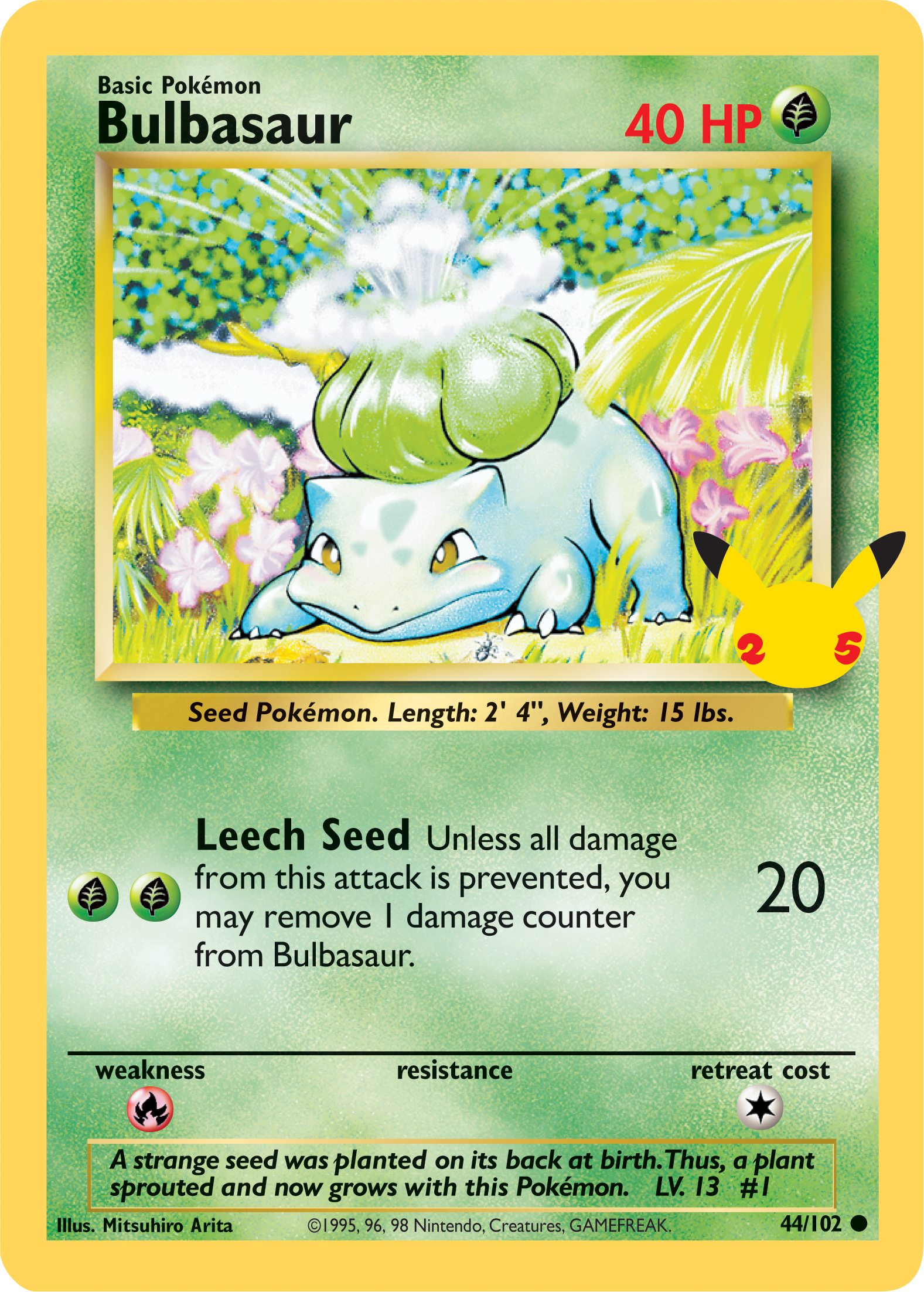 Bulbasaur (44/102) (Jumbo Card) [First Partner Pack] | Enigma On Main