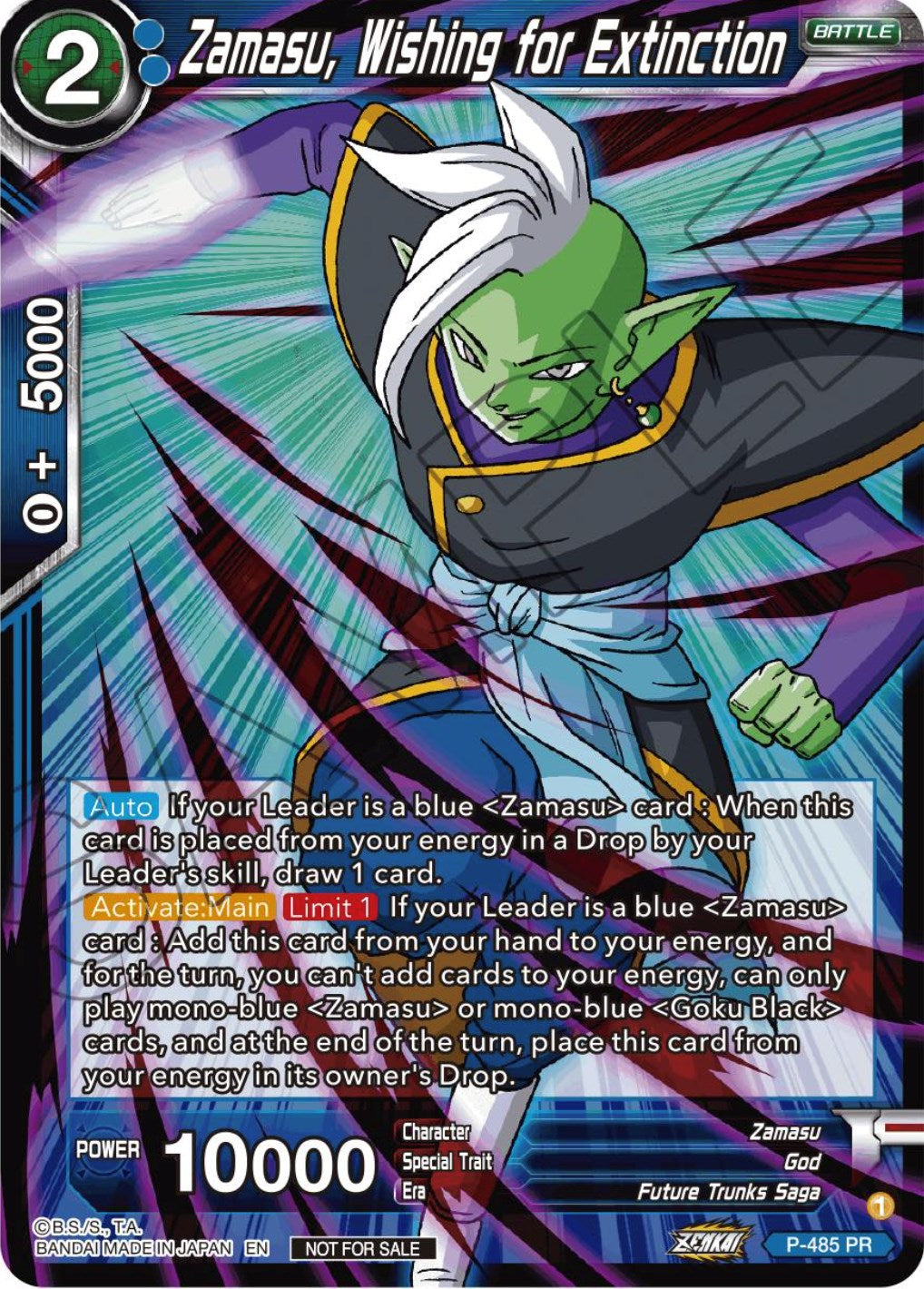 Zamasu, Wishing for Extinction (Zenkai Series Tournament Pack Vol.3) (P-485) [Tournament Promotion Cards] | Enigma On Main