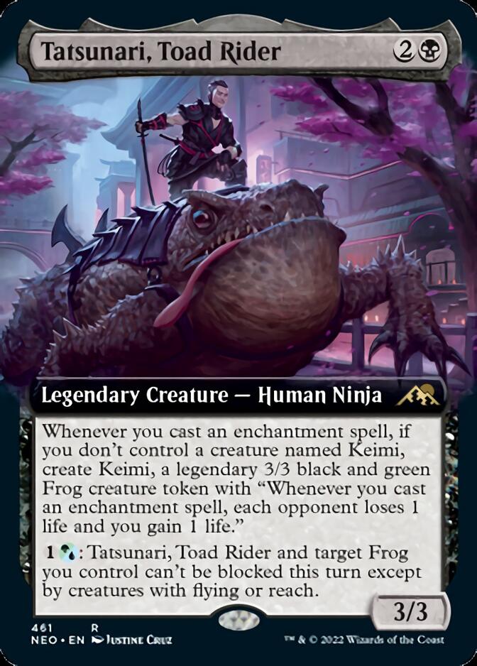 Tatsunari, Toad Rider (Extended Art) [Kamigawa: Neon Dynasty] | Enigma On Main