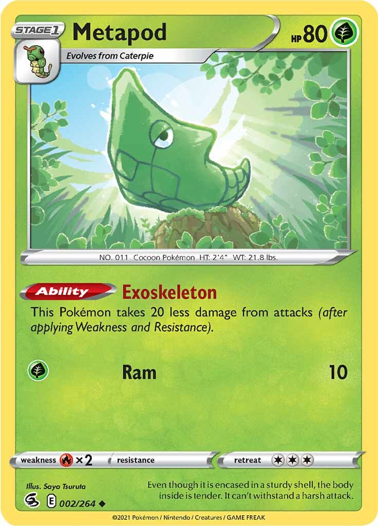 Metapod (002/264) [Sword & Shield: Fusion Strike] | Enigma On Main