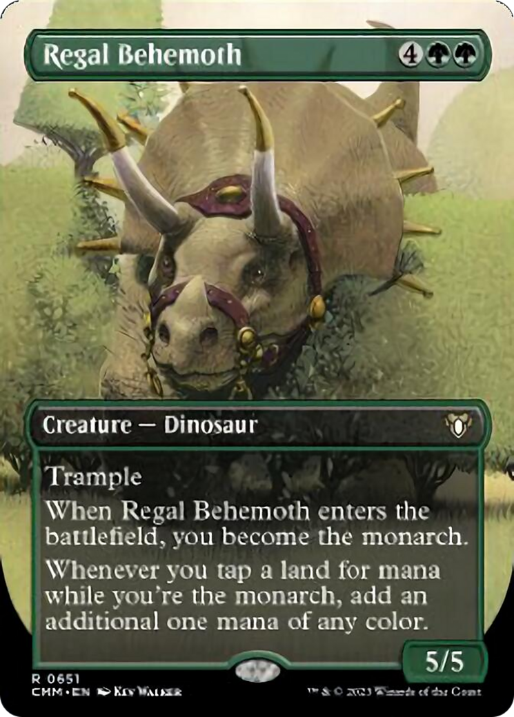 Regal Behemoth (Borderless Alternate Art) [Commander Masters] | Enigma On Main