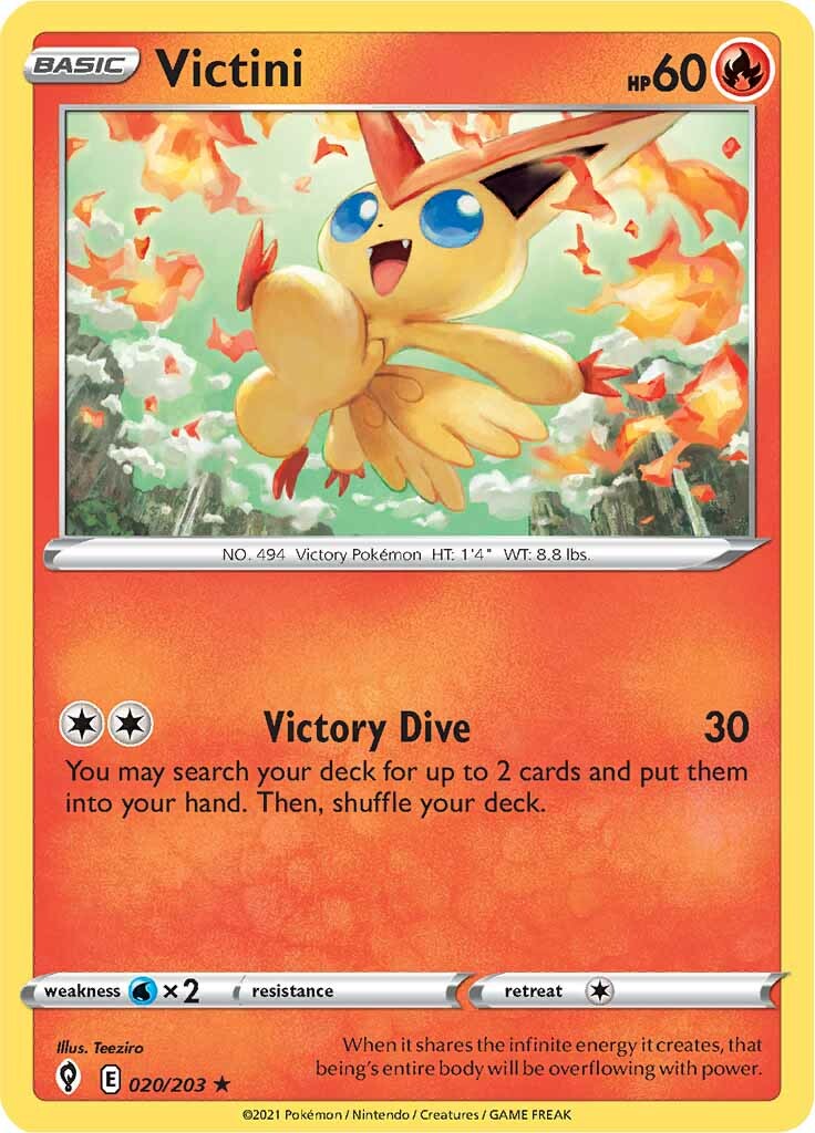 Victini (020/203) [Sword & Shield: Evolving Skies] | Enigma On Main