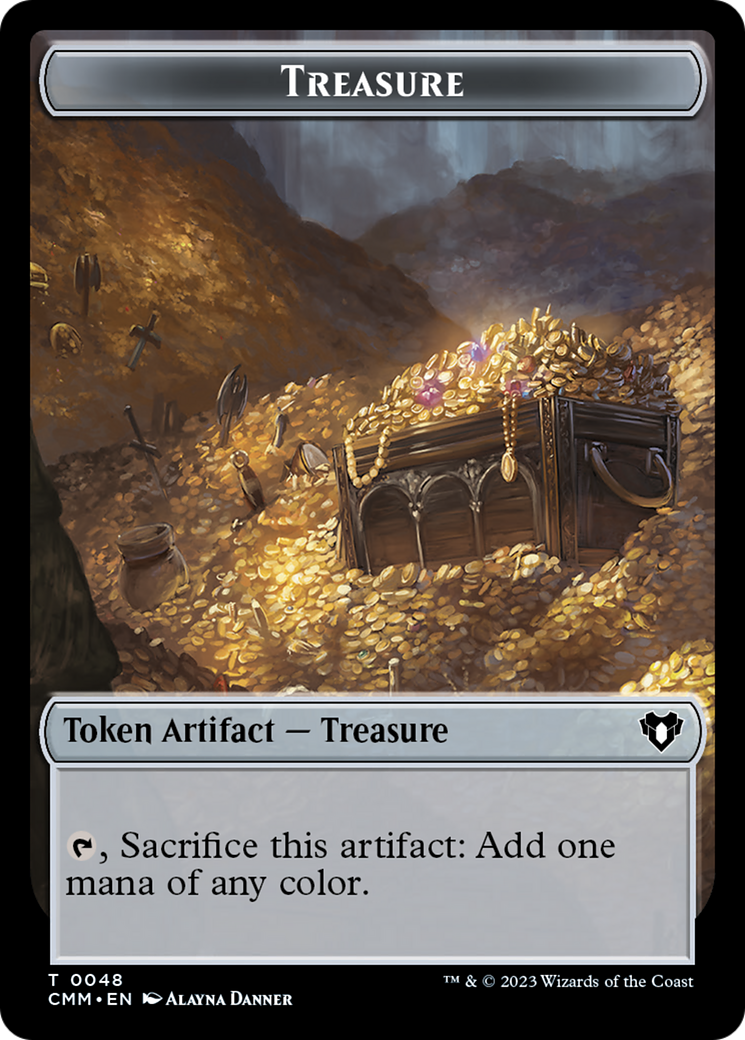 Treasure // Ogre Double-Sided Token [Commander Masters Tokens] | Enigma On Main