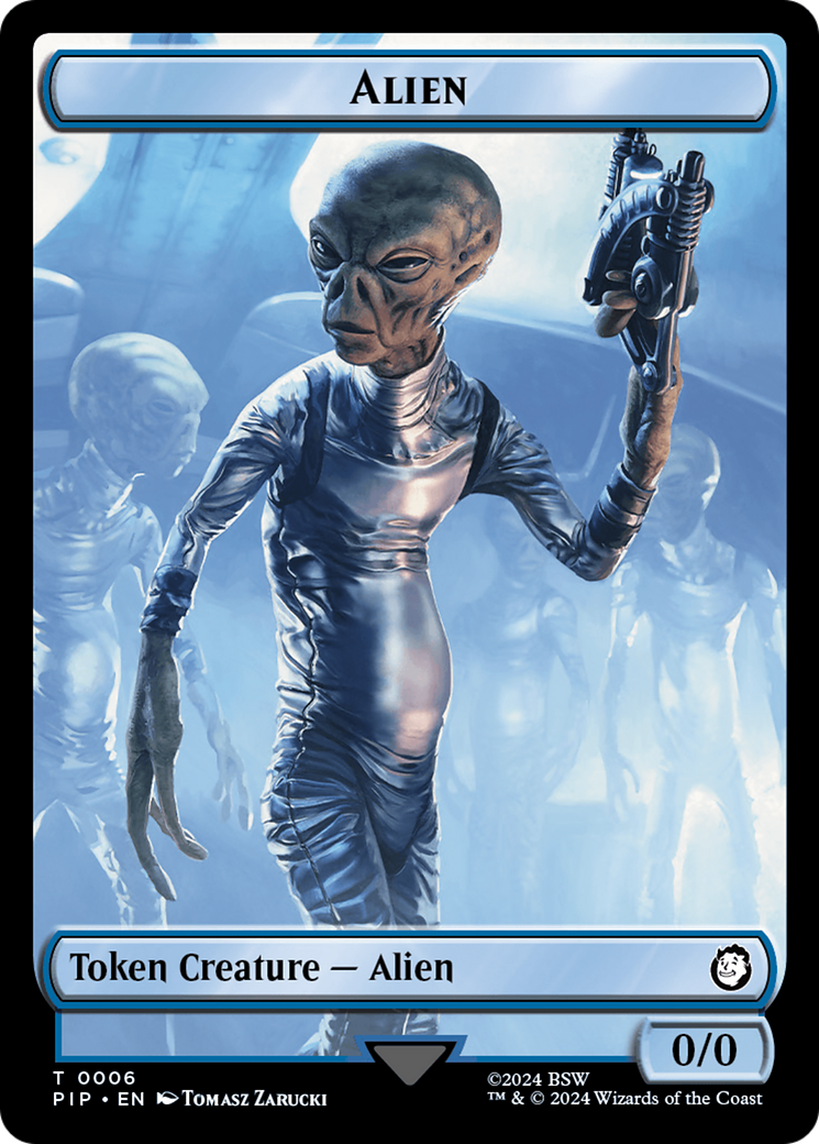 Radiation // Alien Double-Sided Token [Fallout Tokens] | Enigma On Main