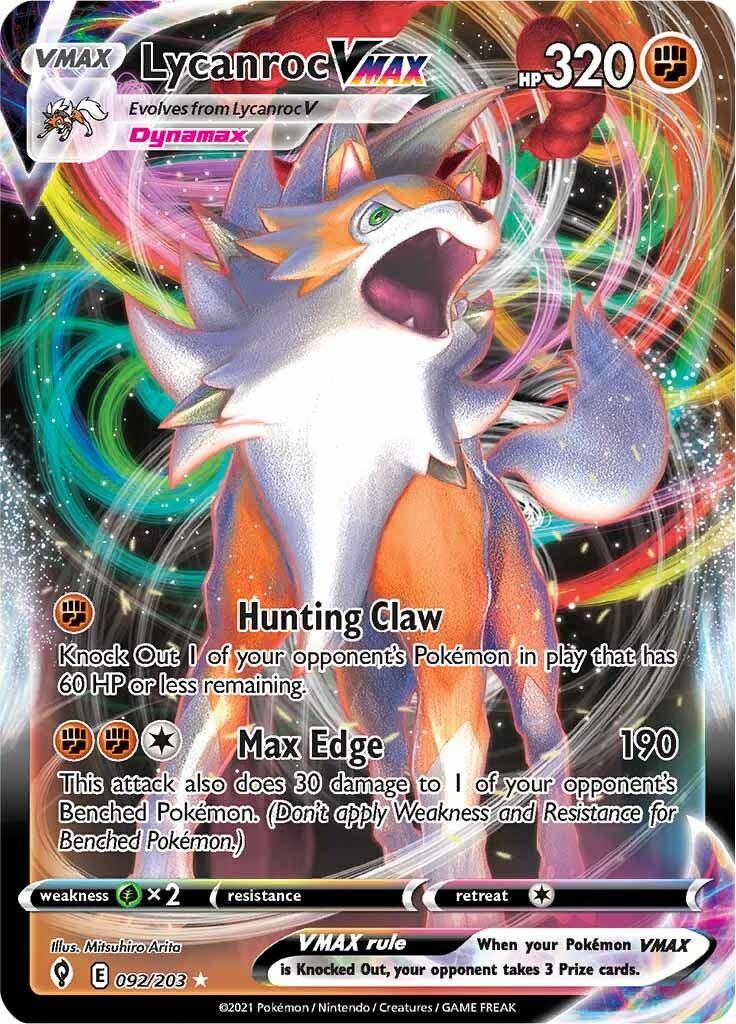 Lycanroc VMAX (092/203) [Sword & Shield: Evolving Skies] | Enigma On Main