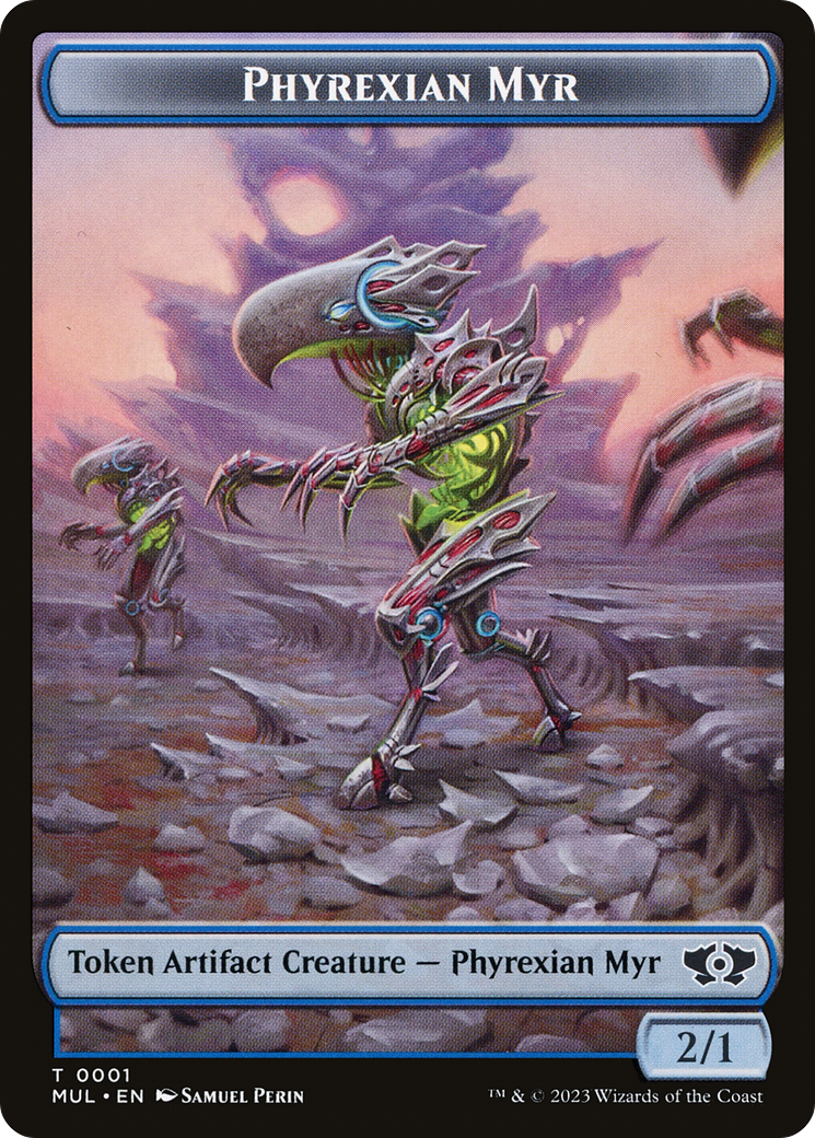 Phyrexian Myr // Spirit (14) Double-Sided Token [March of the Machine Tokens] | Enigma On Main