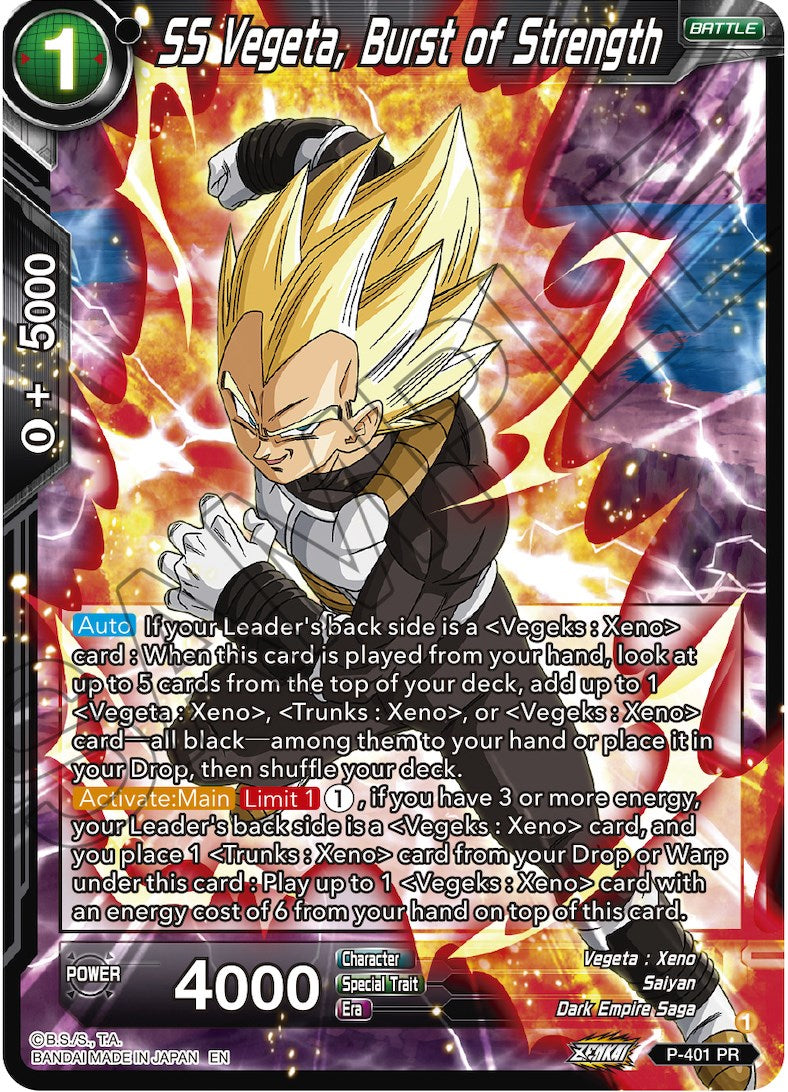 SS Vegeta, Burst of Strength (P-401) [Promotion Cards] | Enigma On Main