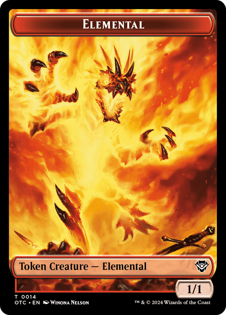 Bird Illusion // Elemental (0014) Double-Sided Token [Outlaws of Thunder Junction Commander Tokens] | Enigma On Main