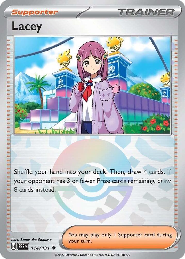 Lacey (114/131) (Poke Ball Pattern) [Scarlet & Violet: Prismatic Evolutions] | Enigma On Main