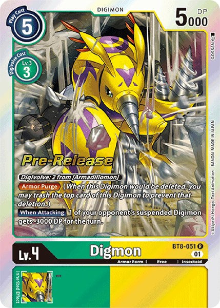 Digmon [BT8-051] [New Awakening Pre-Release Cards] | Enigma On Main