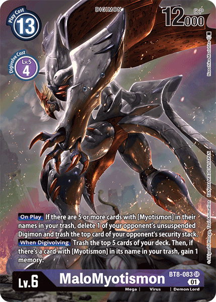 MaloMyotismon [BT8-083] (Alternate Art) [New Awakening] | Enigma On Main