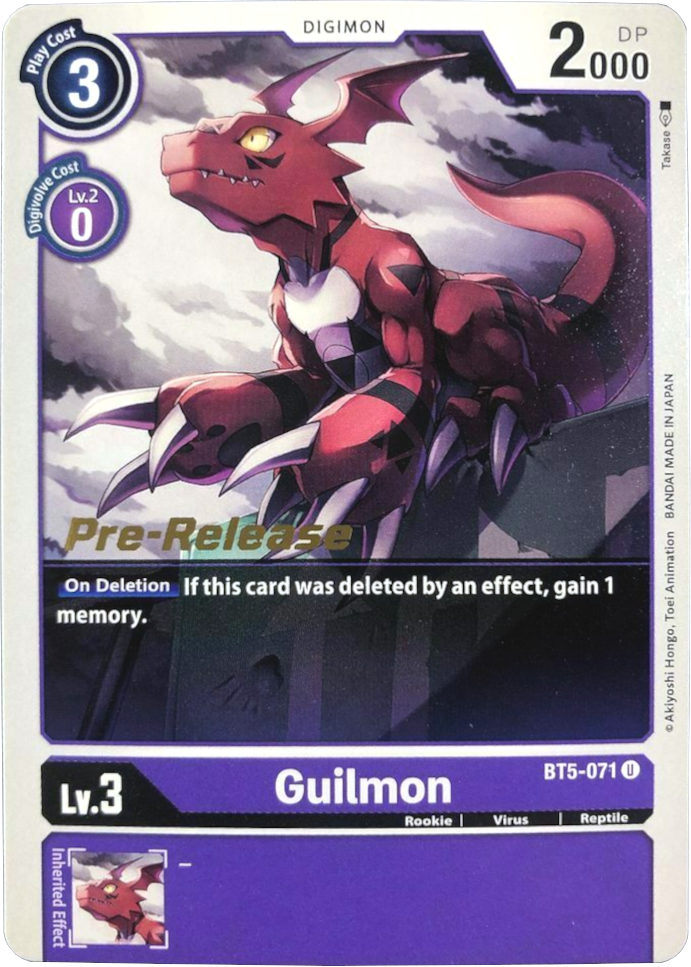 Guilmon [BT5-071] [Battle of Omni Pre-Release Promos] | Enigma On Main