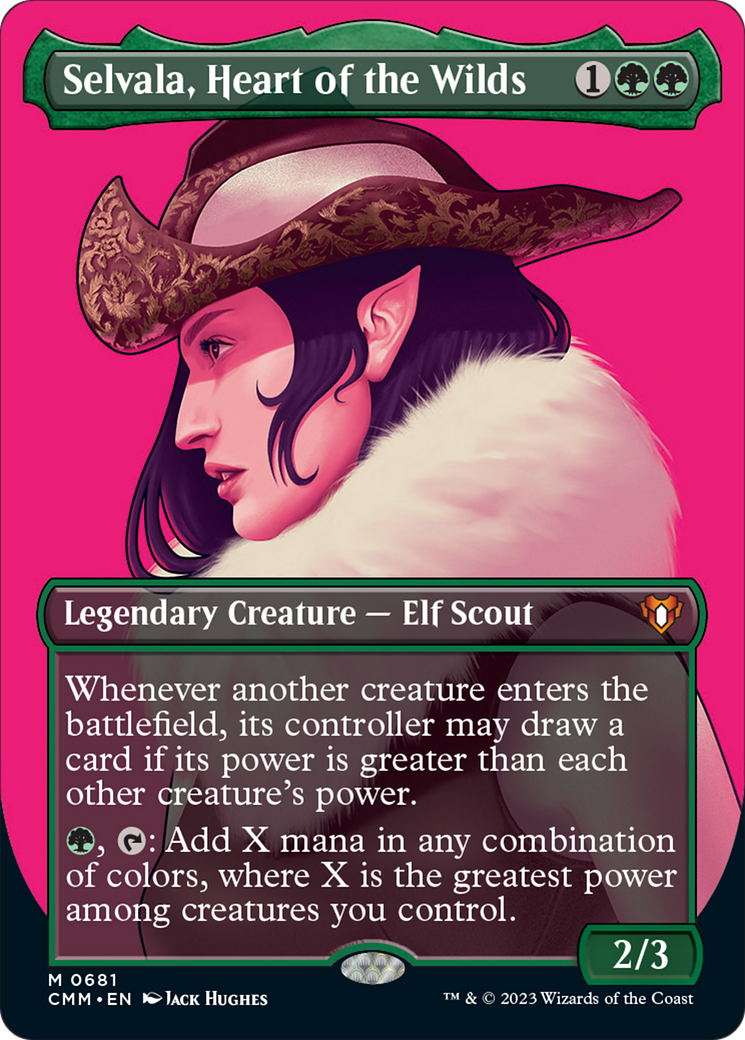 Selvala, Heart of the Wilds (Borderless Profile) [Commander Masters] | Enigma On Main