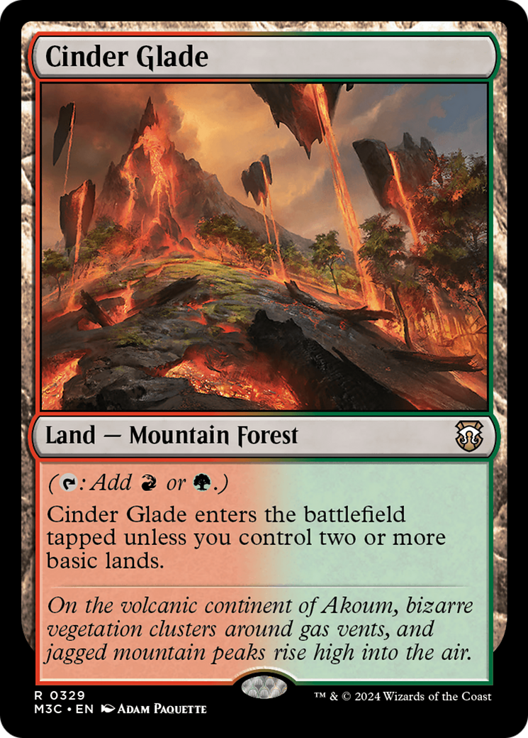 Cinder Glade (Ripple Foil) [Modern Horizons 3 Commander] | Enigma On Main