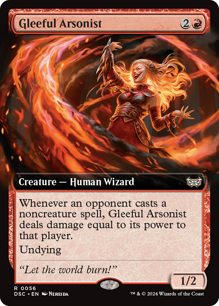 Gleeful Arsonist (Extended Art) [Duskmourn: House of Horror Commander] | Enigma On Main