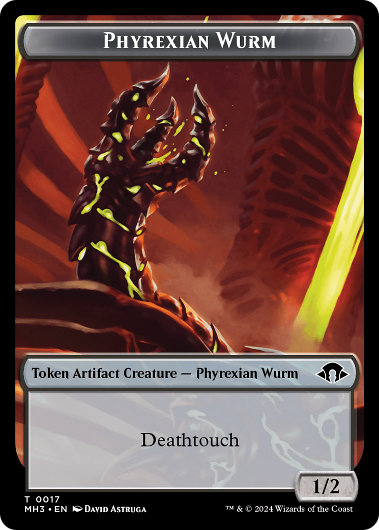 Phyrexian Wurm Token (0017) [Modern Horizons 3 Tokens] | Enigma On Main