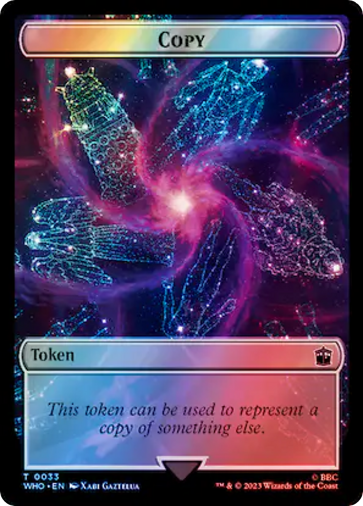 Copy // Clue (0055) Double-Sided Token (Surge Foil) [Doctor Who Tokens] | Enigma On Main