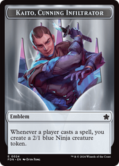 Emblem - Kaito, Cunning Infiltrator // Ninja Doubled-Sided Token [Foundations Tokens] | Enigma On Main