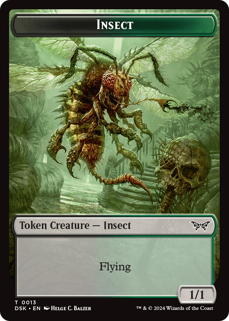 Insect (0013) // Spider Double-Sided Token [Duskmourn: House of Horror Tokens] | Enigma On Main