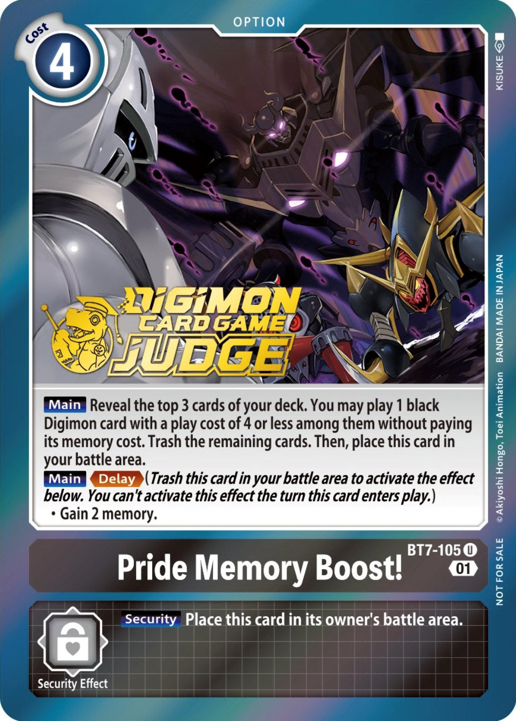 Pride Memory Boost! [BT7-105] (Judge Pack 3) [Next Adventure Promos] | Enigma On Main