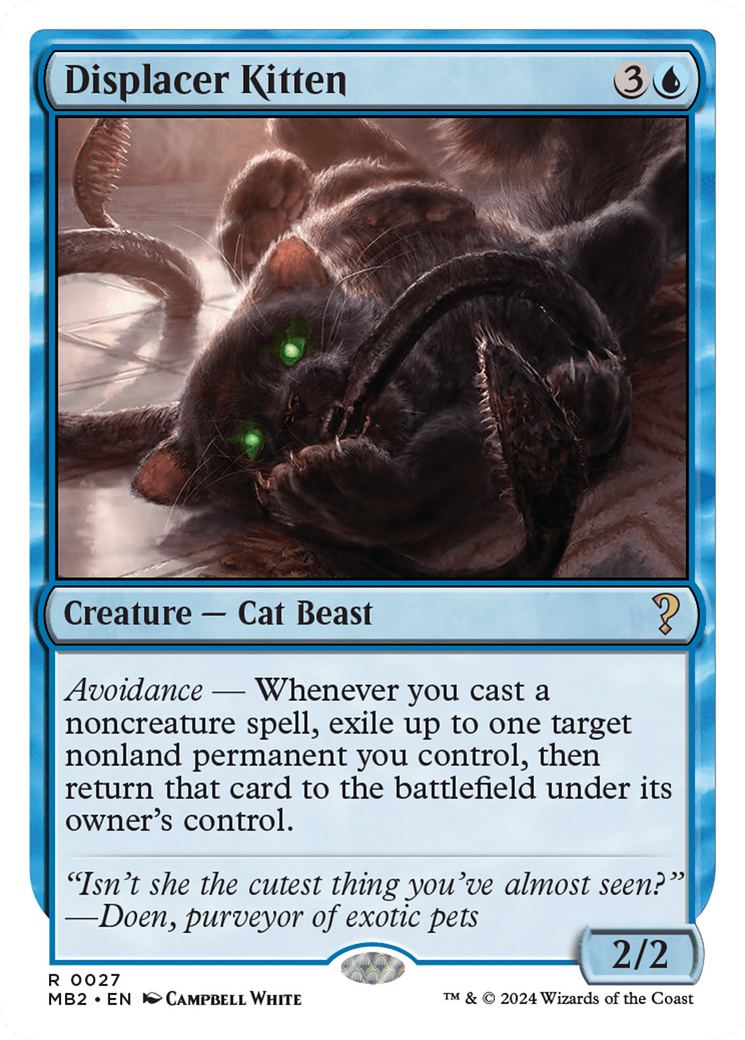 Displacer Kitten (White Border) [Mystery Booster 2] | Enigma On Main