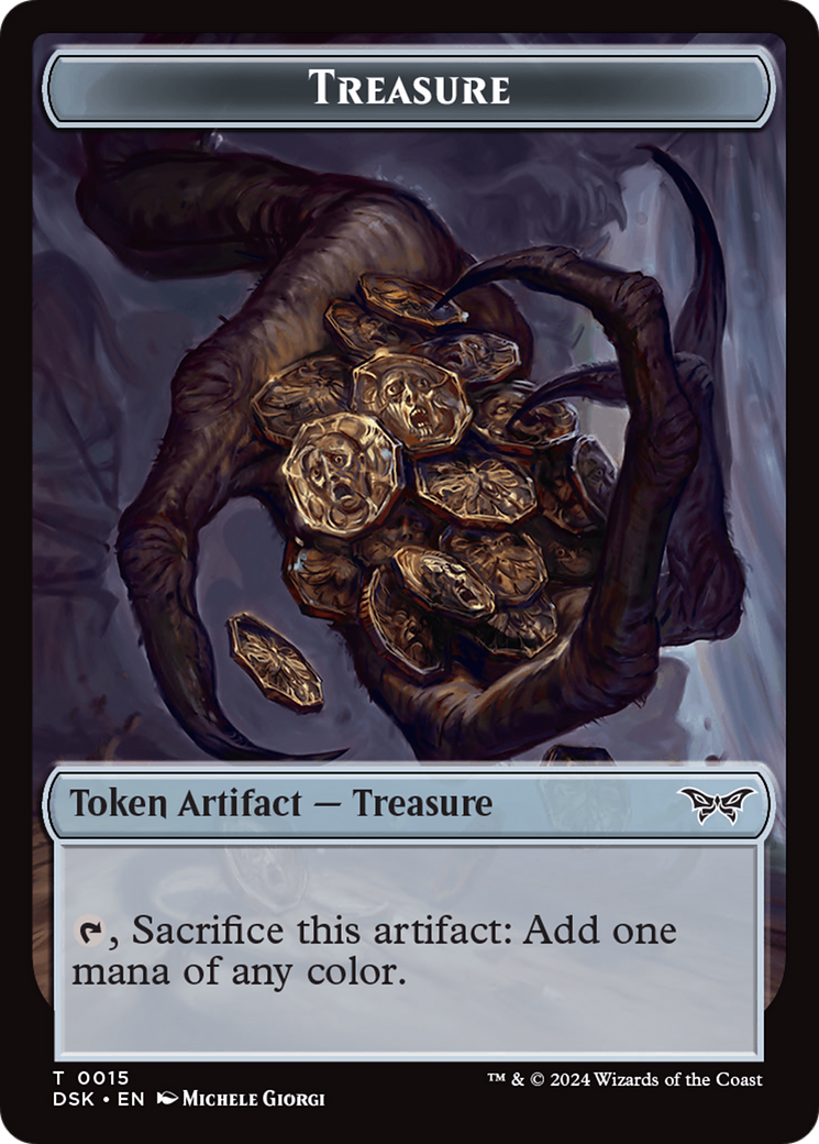 Treasure // Copy Double-Sided Token [Duskmourn: House of Horror Tokens] | Enigma On Main