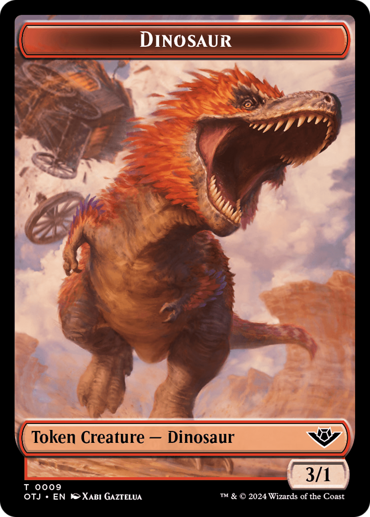 Dinosaur Token [Outlaws of Thunder Junction Tokens] | Enigma On Main