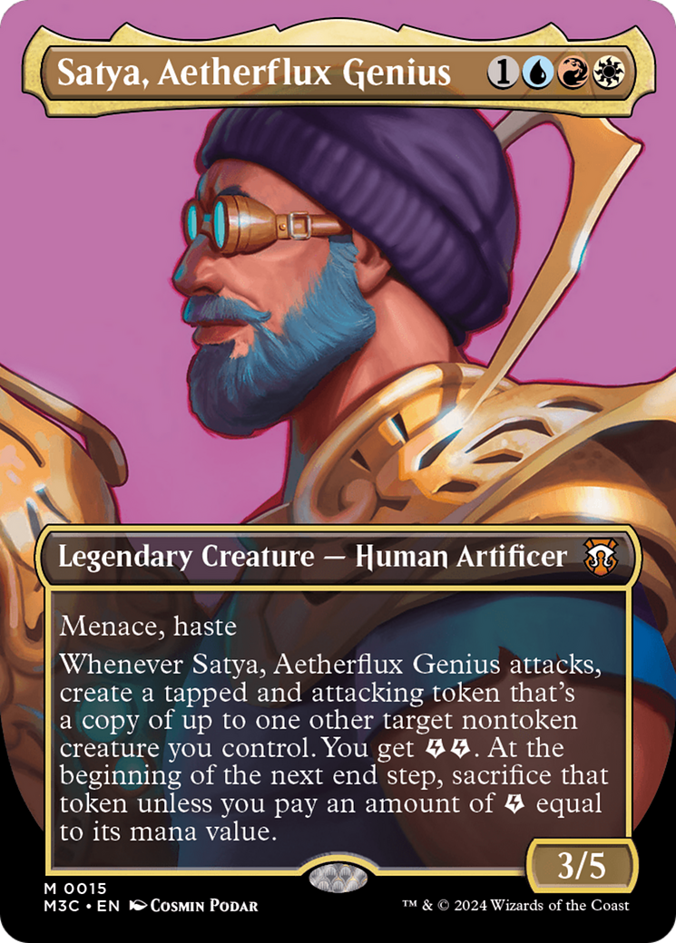 Satya, Aetherflux Genius (Borderless) [Modern Horizons 3 Commander] | Enigma On Main