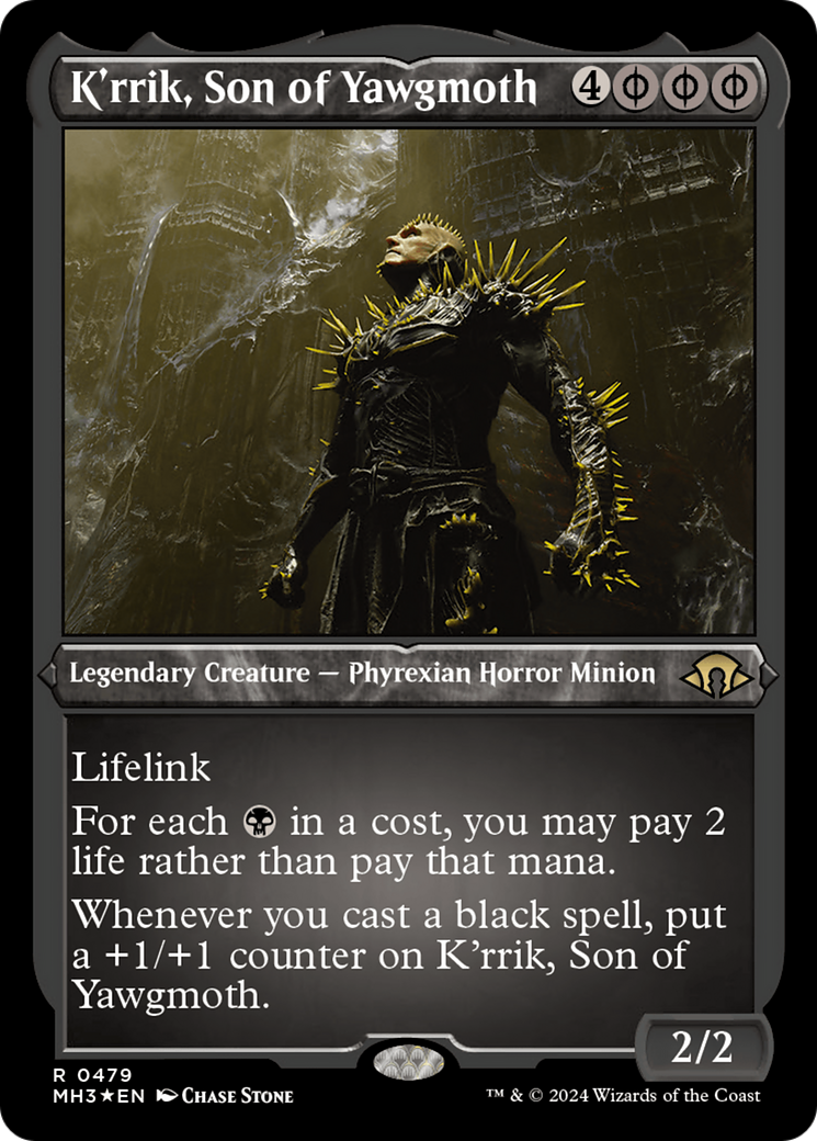 K'rrik, Son of Yawgmoth (Foil Etched) [Modern Horizons 3] | Enigma On Main