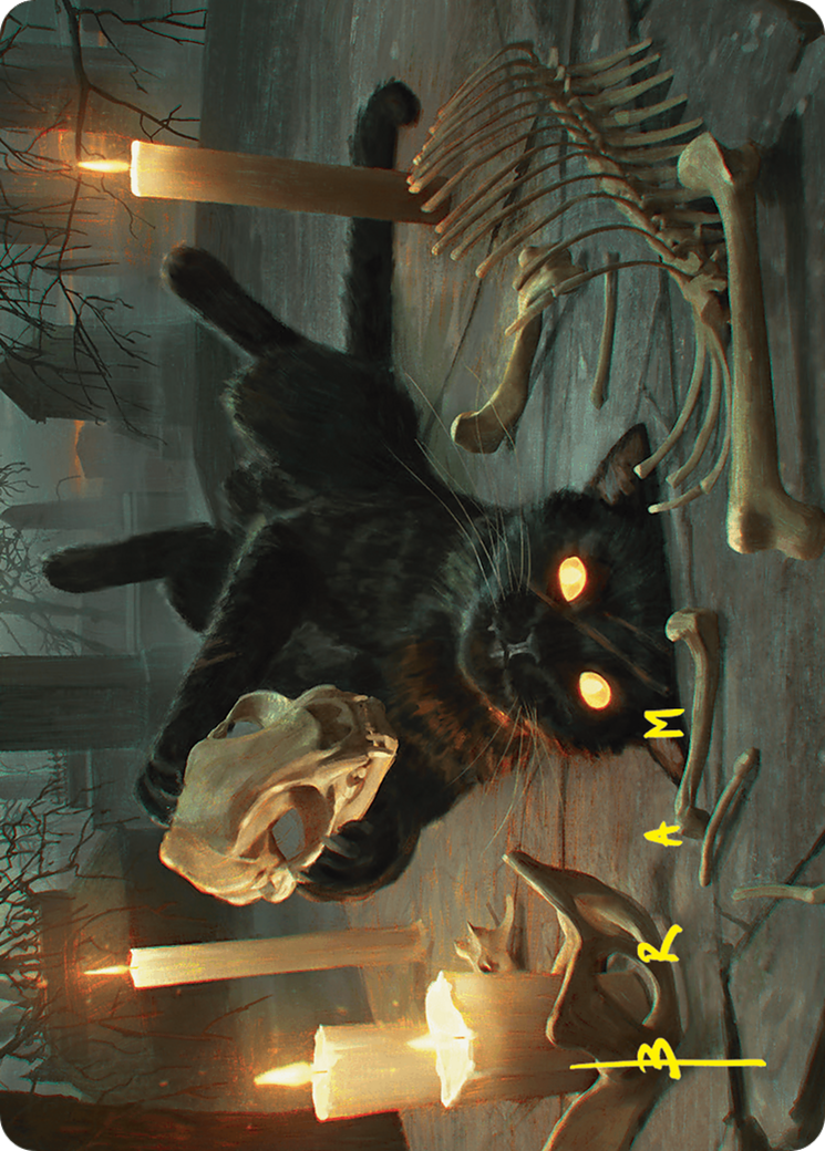 Nine-Lives Familiar Art Card (8/54) (Gold-Stamped Signature) [Foundations Art Series] | Enigma On Main
