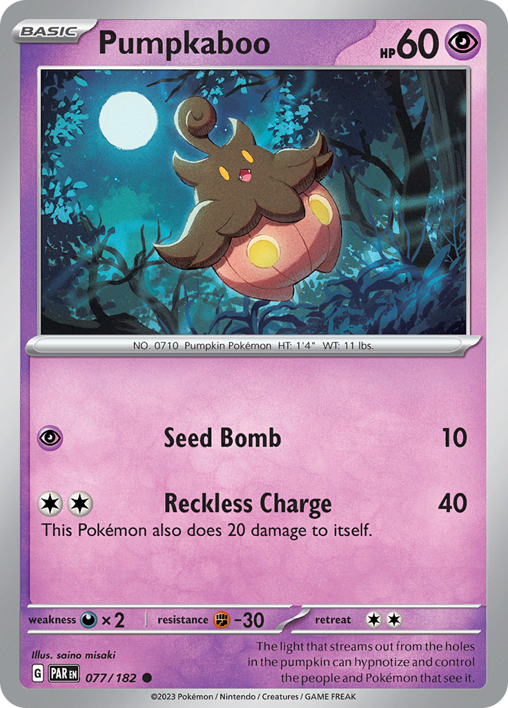 Pumpkaboo (077/182) [Scarlet & Violet: Paradox Rift] | Enigma On Main