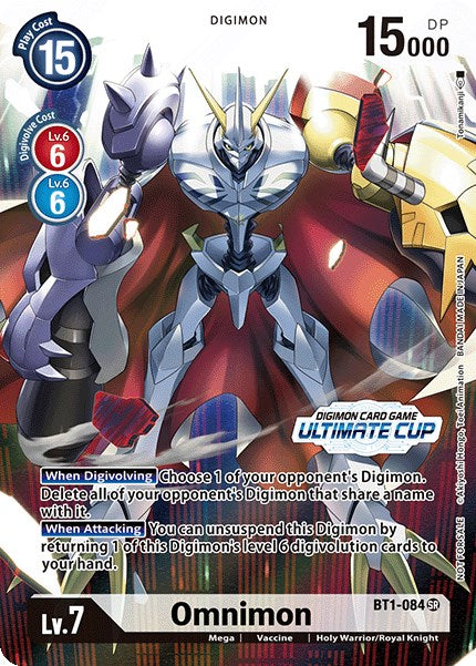 Omnimon [BT1-084] (April Ultimate Cup 2022) [Release Special Booster Promos] | Enigma On Main