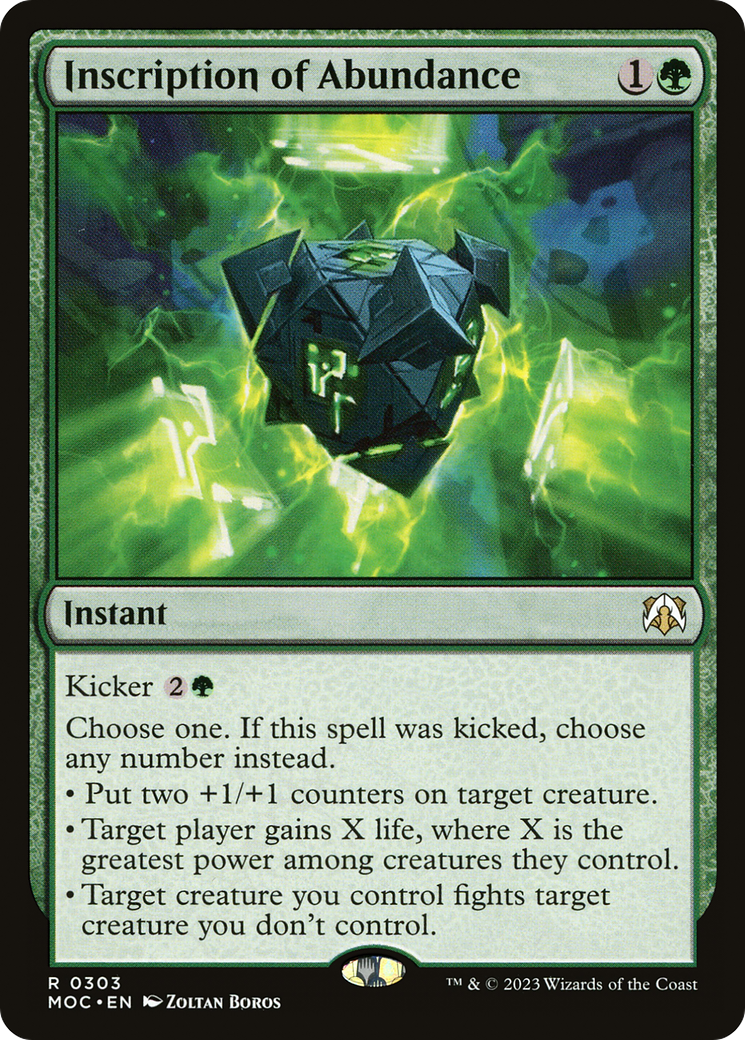 Inscription of Abundance [March of the Machine Commander] | Enigma On Main