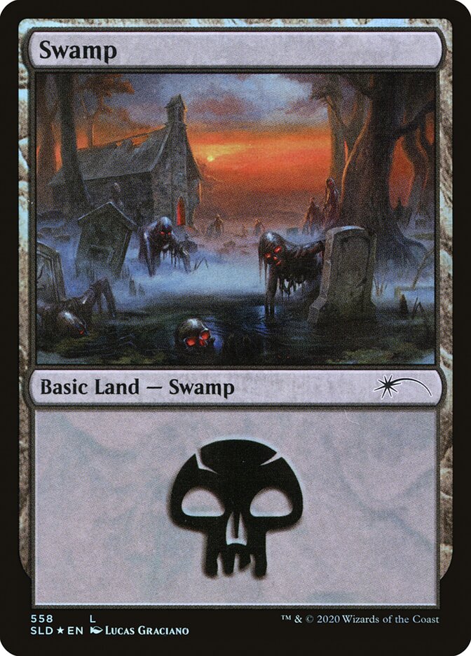 Swamp (Reanimated) (558) [Secret Lair Drop Promos] | Enigma On Main